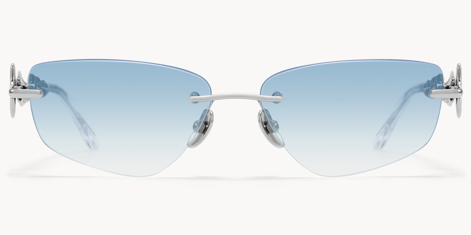 The Decoder - Geometric Silver Sunglasses - 1