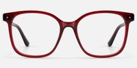 Spacek - Bold Square Red Boho Eyeglasses | Vooglam Angle View