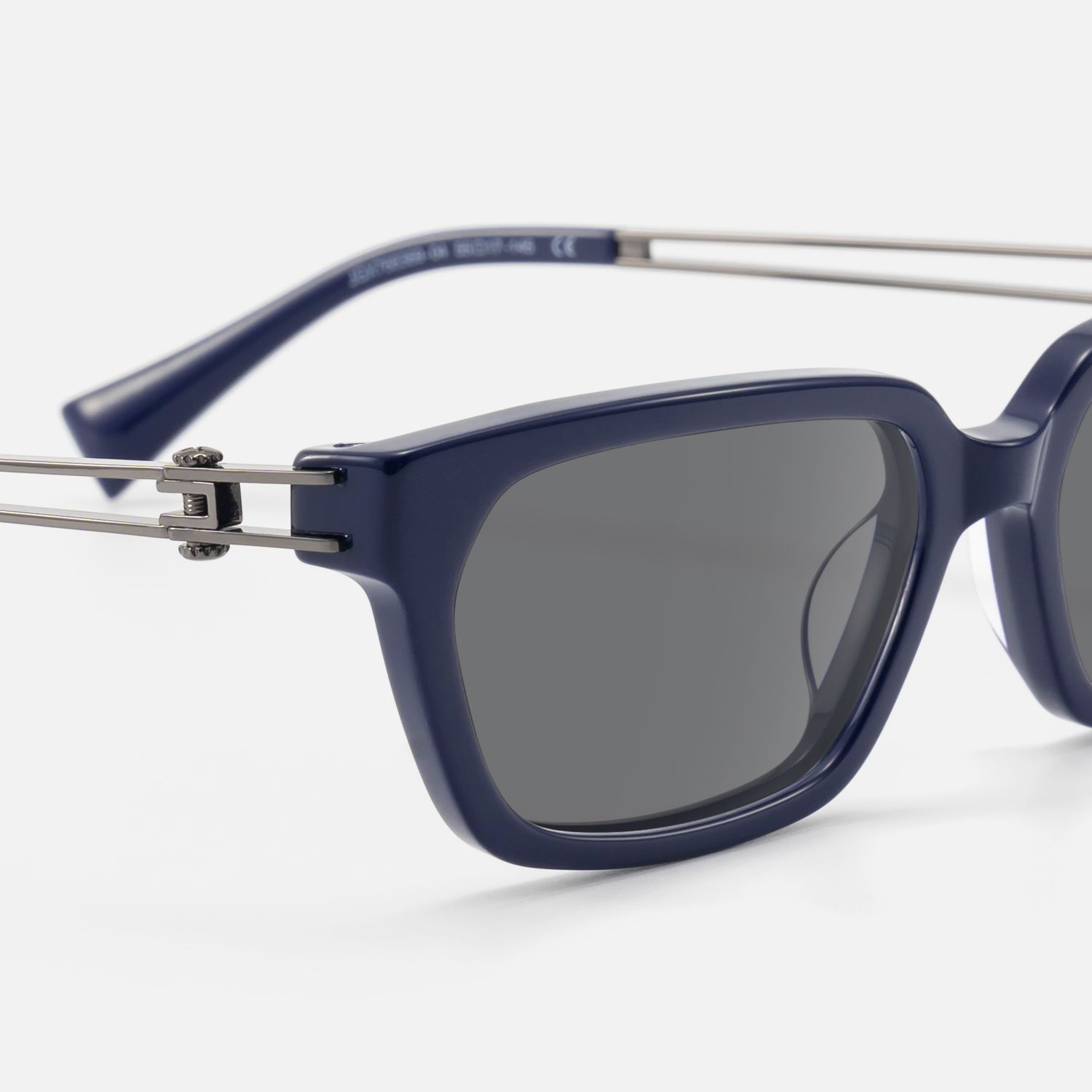 Scarpa - Bold Blue Double Wire Sunglasses | Vooglam Design Details