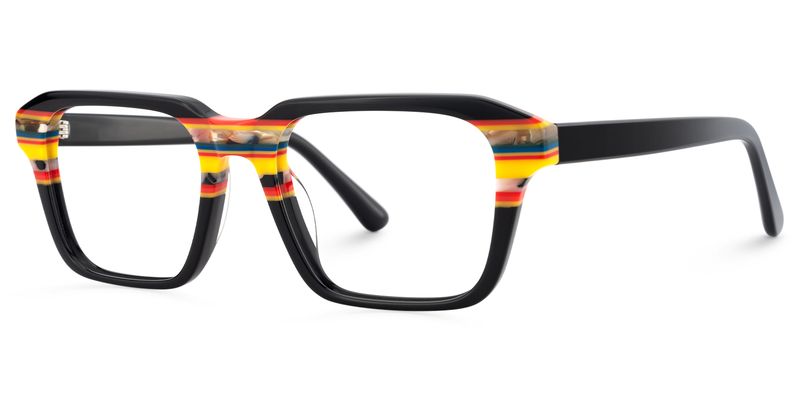 Nanda - Square Black Eyeglasses
