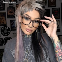 Anjelica - Square Pattern Eyeglasses - 7