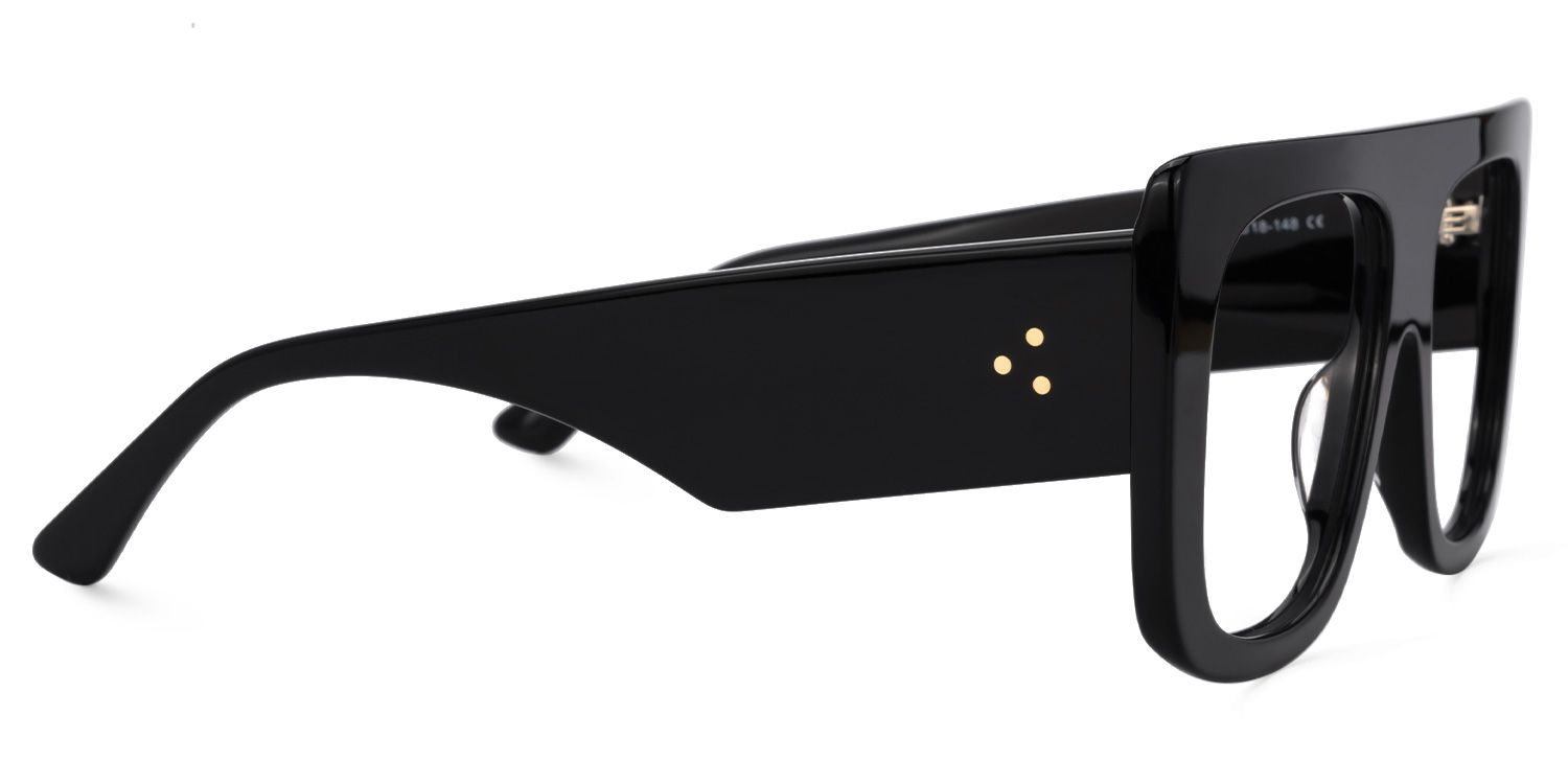 Halian - Aviator Black Eyeglasses | Vooglam 4