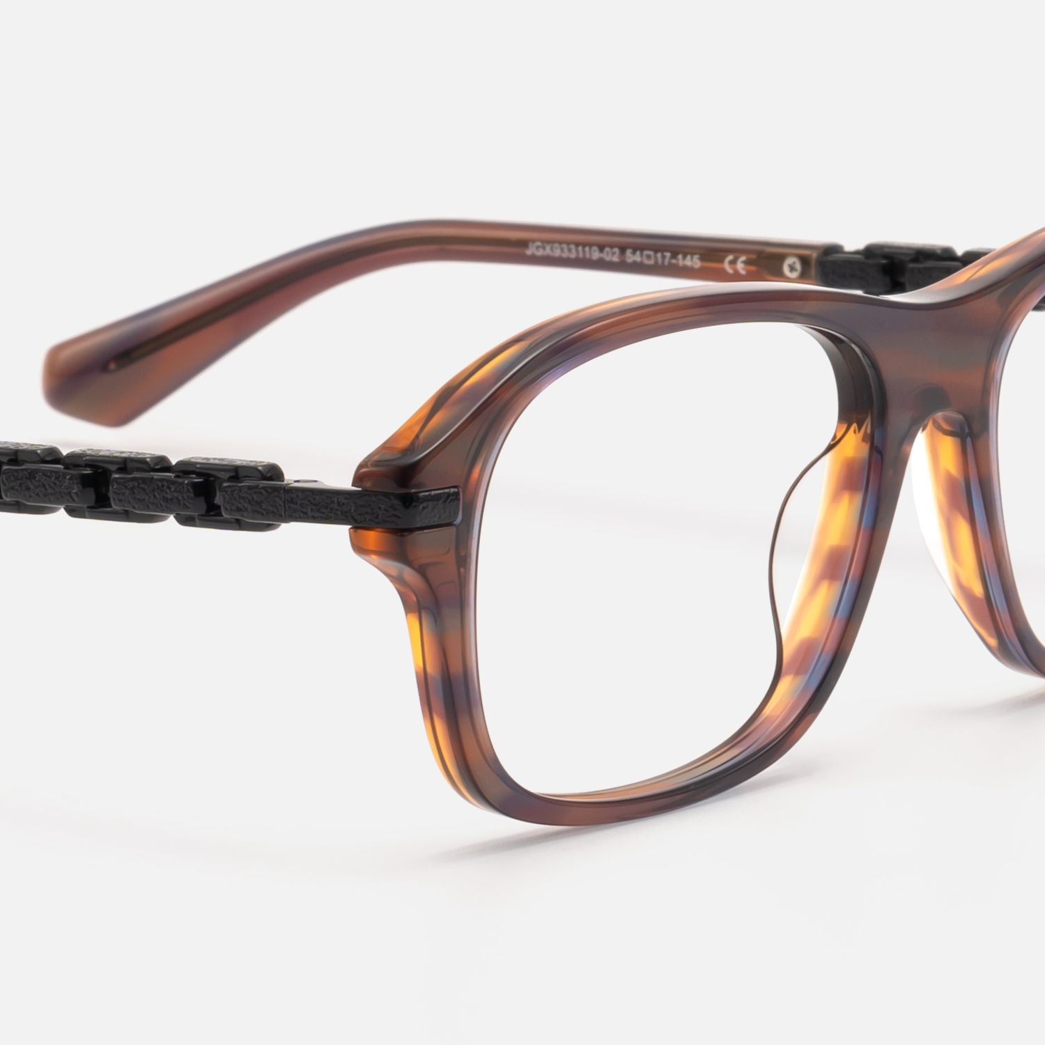 Albini - Retro Red Brown Horn Chain Navigators | Vooglam Design Details
