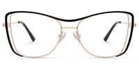 Omar - Aviator Black Eyeglasses | Vooglam Angle View