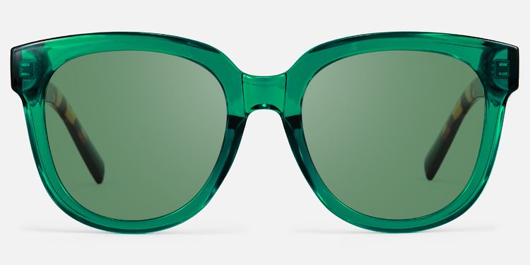 Vernetta - Square Dark/Green Sunglasses | Vooglam display picture 3
