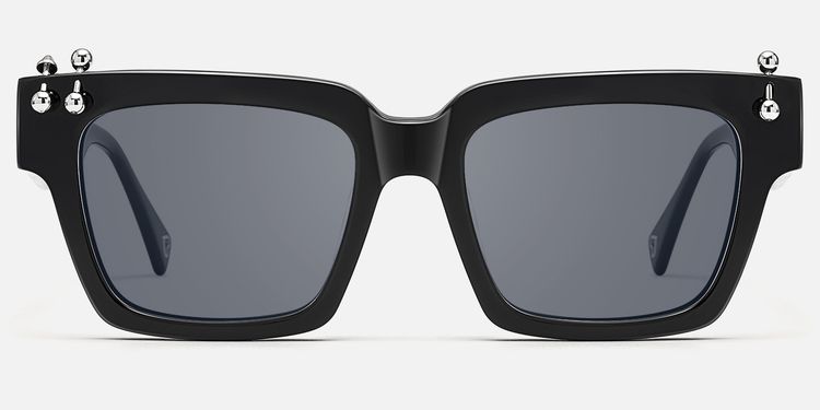 PIERCE - Sleek Square Black Sunglasses | Vooglam