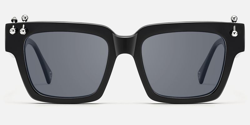 PIERCE - Square Black Sunglasses