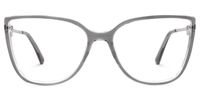 Faithan - Cat Eye Grey Eyeglasses | Vooglam Angle View