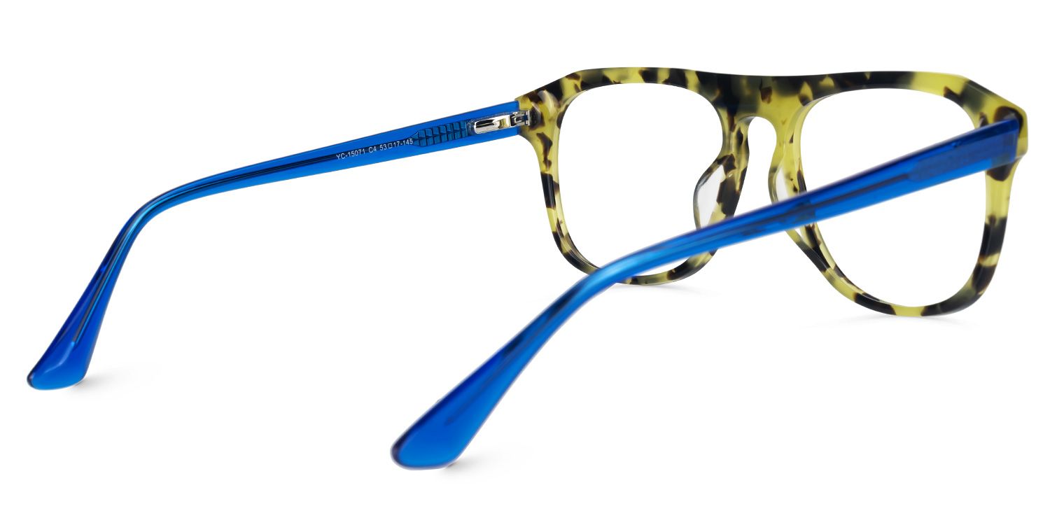 Elden - Aviator Tortoise Eyeglasses | Vooglam Side View