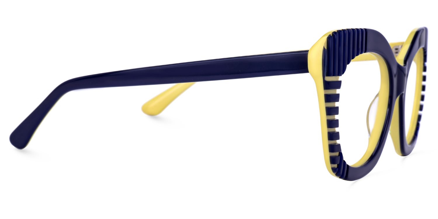Inari - Cat Eye Blue/Yellow Eyeglasses | Vooglam 4