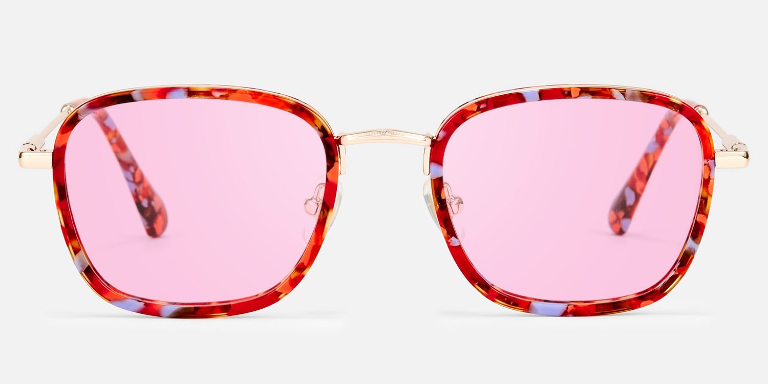 Sundance - Square Multicolor Sunglasses | Vooglam Angle View