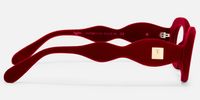 Royale - Oval Red Eyeglasses | Vooglam Side View