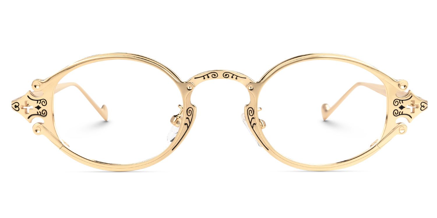 Callum - Oval Gold Eyeglasses product detail 2
