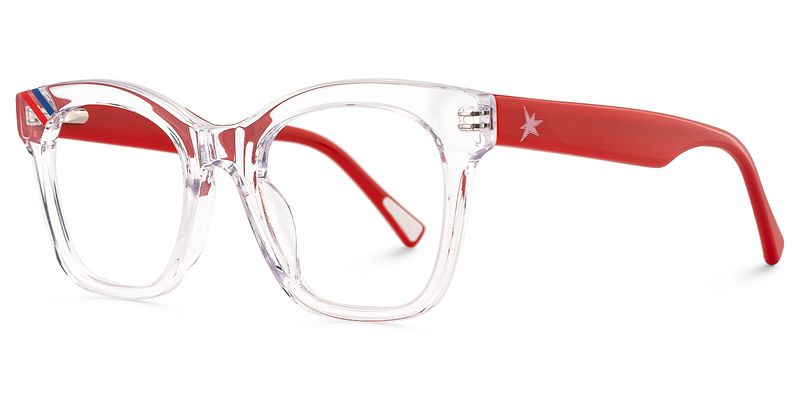 Vera - Square Crystal Eyeglasses | Vooglam