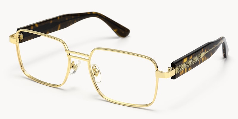 Ubuntu - Rectangle Gold Eyeglasses