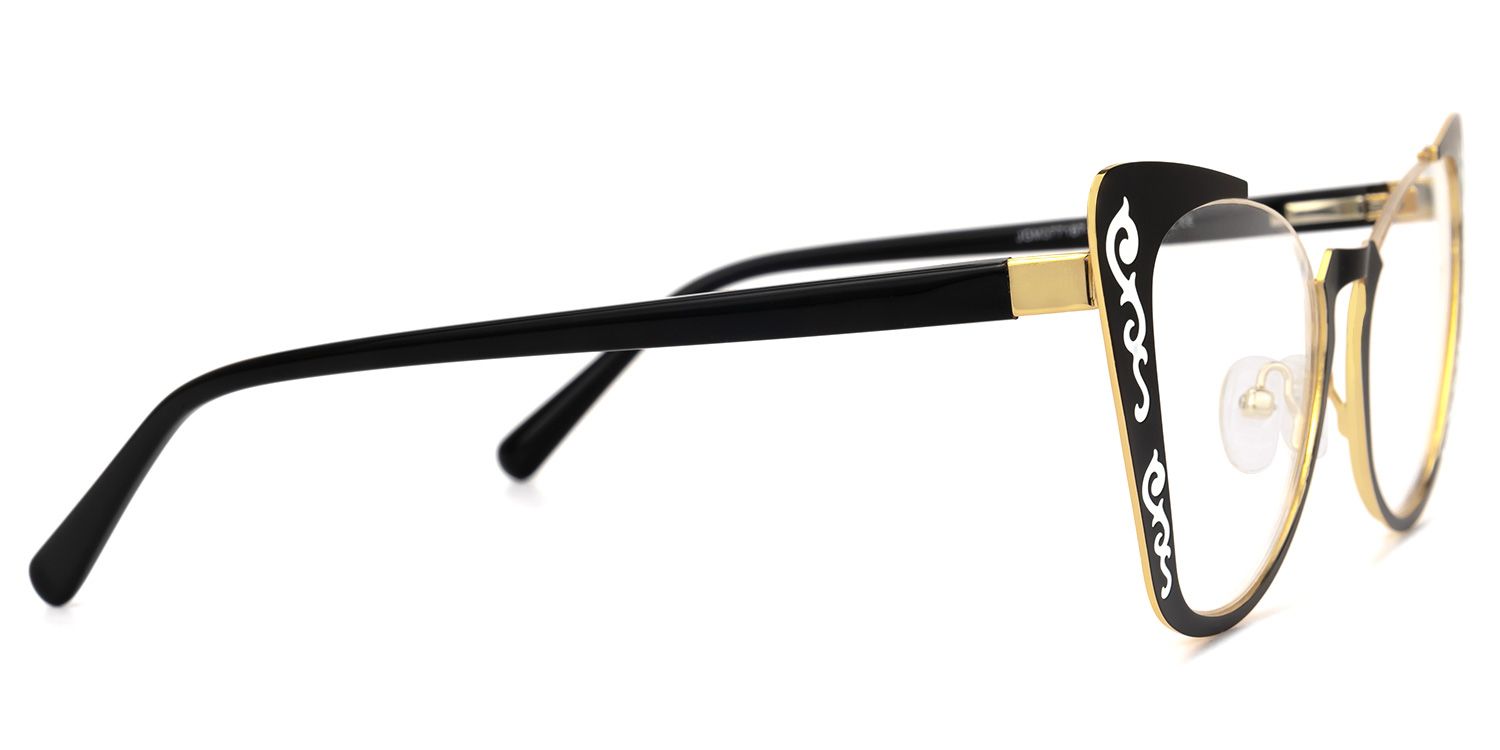 Ithran - Cat Eye Black Eyeglasses | Vooglam 4