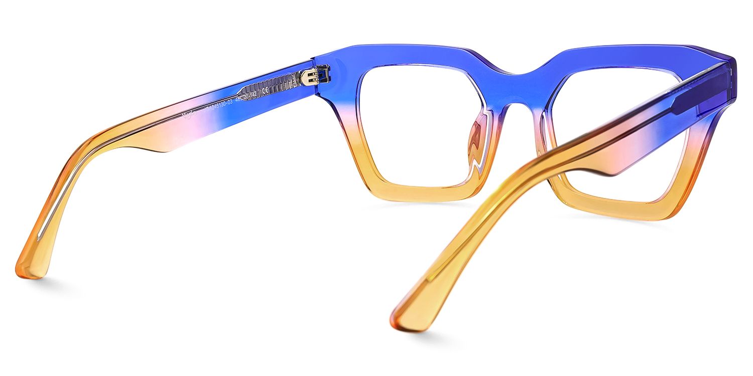 Haldis - Square Two-tone Eyeglasses by Vooglam - Side View