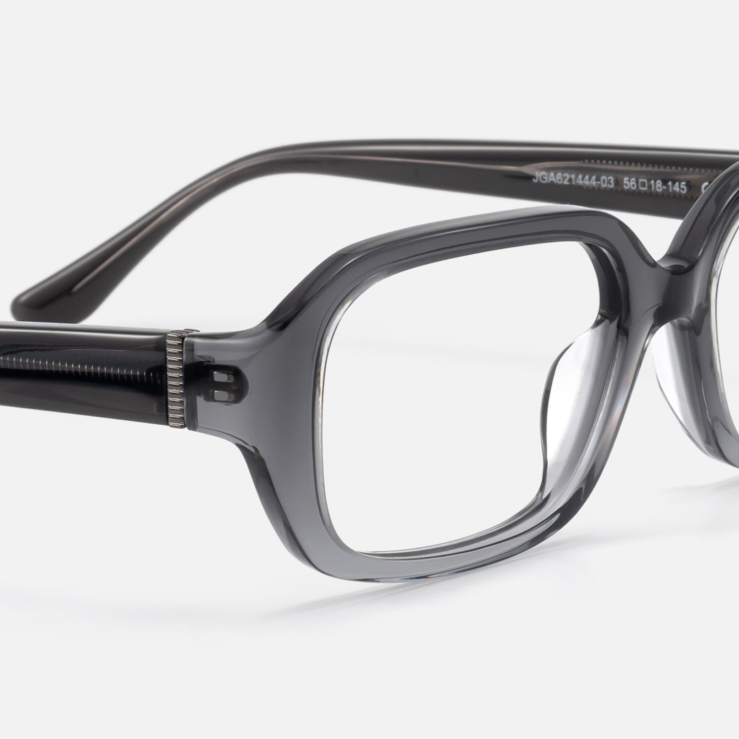 Mies - Gradient Gray Glasses with with Screw Deco | Vooglam Design Details