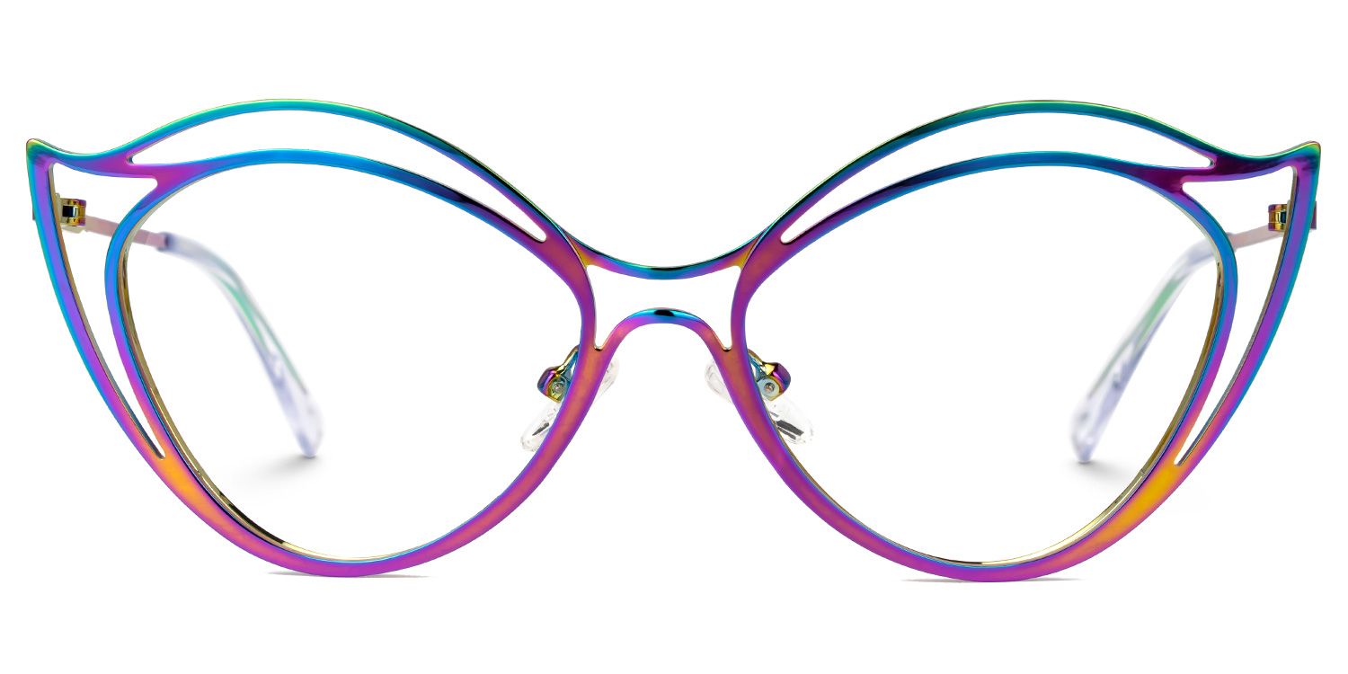 Hilleary - Geometric Multicolor Eyeglasses | Vooglam Angle View