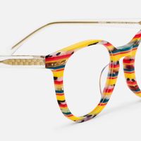 Boban - Round Yellow Eyeglasses | Vooglam Design Details