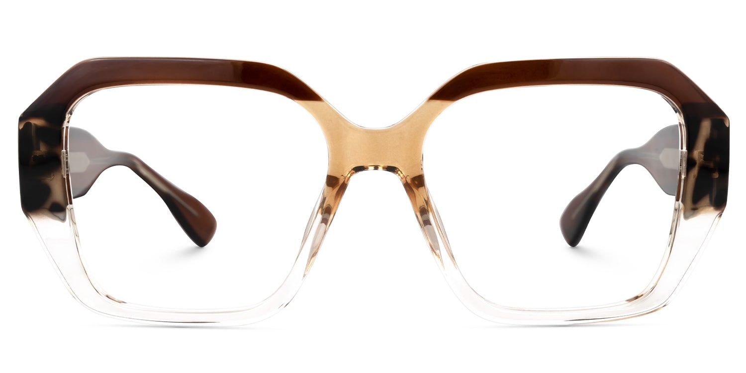 

Edric - Geometric Brown Eyeglasses