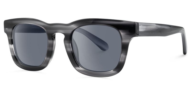 Brovia - Square Grey Sunglasses | Vooglam