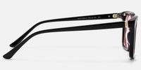 Chaparral - Red Tint Rectangle Black Sunglasses | Vooglam Side View
