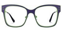 Emerson - Square Purple Eyeglasses | Vooglam Angle View