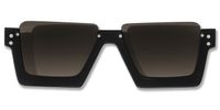Dardhan - Rectangle Black/Silver Sunglasses Angle View