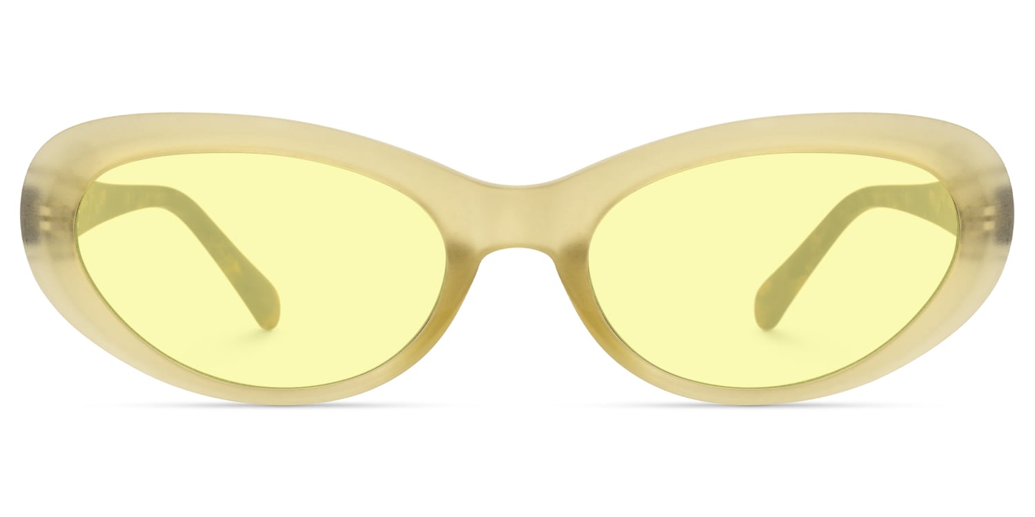 Phantom - Oval Yellow Sunglasses - 1