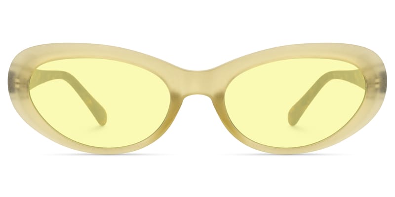 Phantom - Oval Yellow Sunglasses