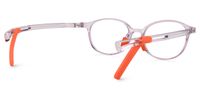 Hadley - Oval Purple Kids Eyeglasses | Vooglam Side View