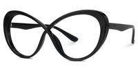 Fajtel - Butterfly Black Eyeglasses | Vooglam Front View