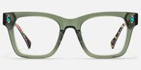 Adinkra - Square Green Eyeglasses | Vooglam Angle View