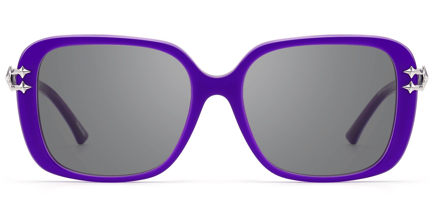Nova - Blue Violet Gray Tint Double Wire Sunnies by Vooglam Product Details 1
