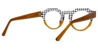 Annaisha - Round Orange Eyeglasses | Vooglam Side View