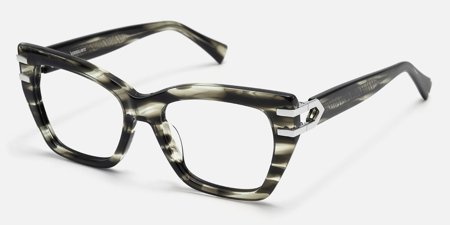 Warrior - Butterfly Gray Eyeglasses | Vooglam Front View