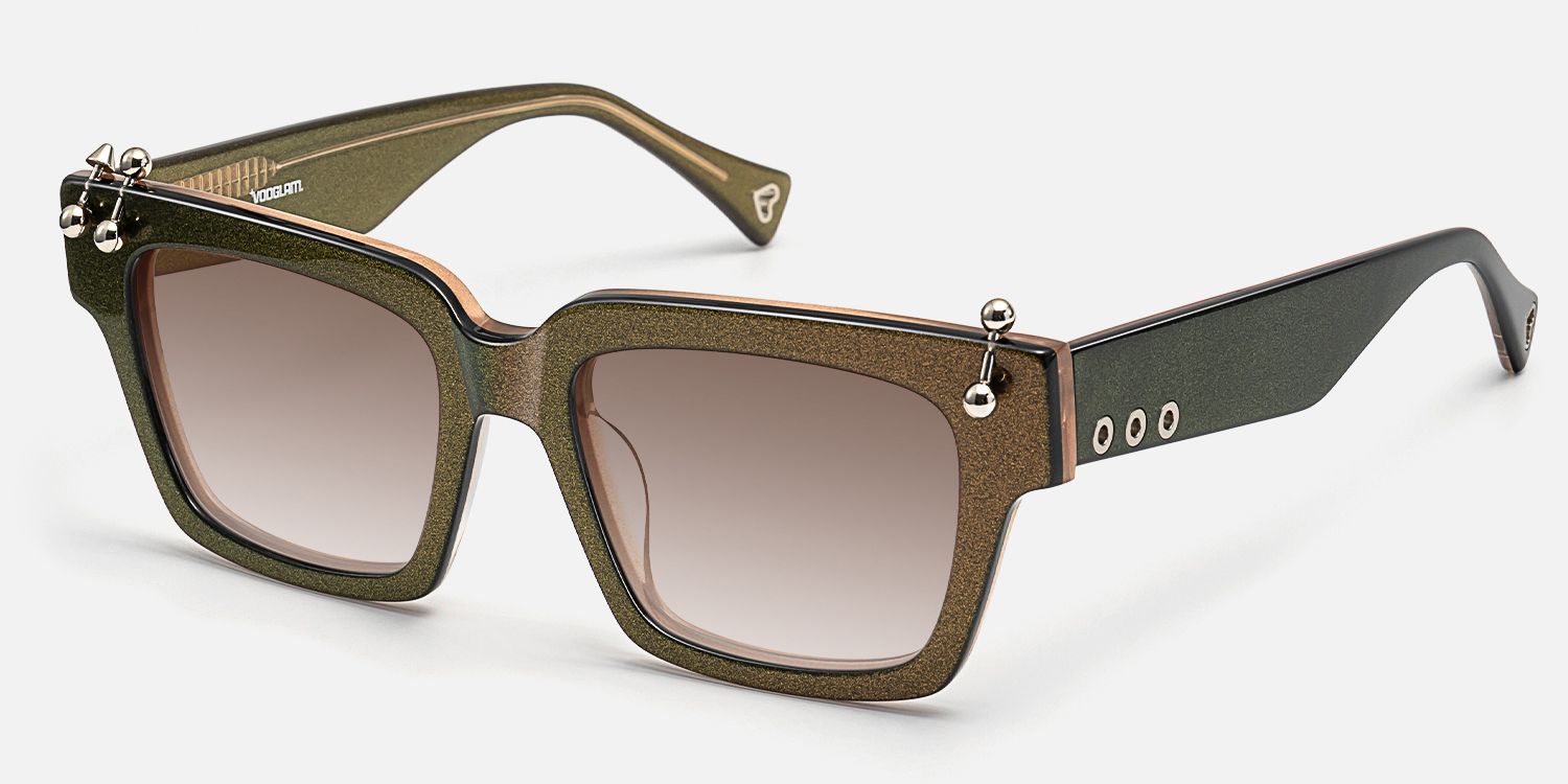 PIERCE - Square Multicolor Sunglasses | Vooglam Front View