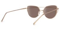 Selina Gold Rim Fashion Aviator Sunglasses Frames | Vooglam Side View