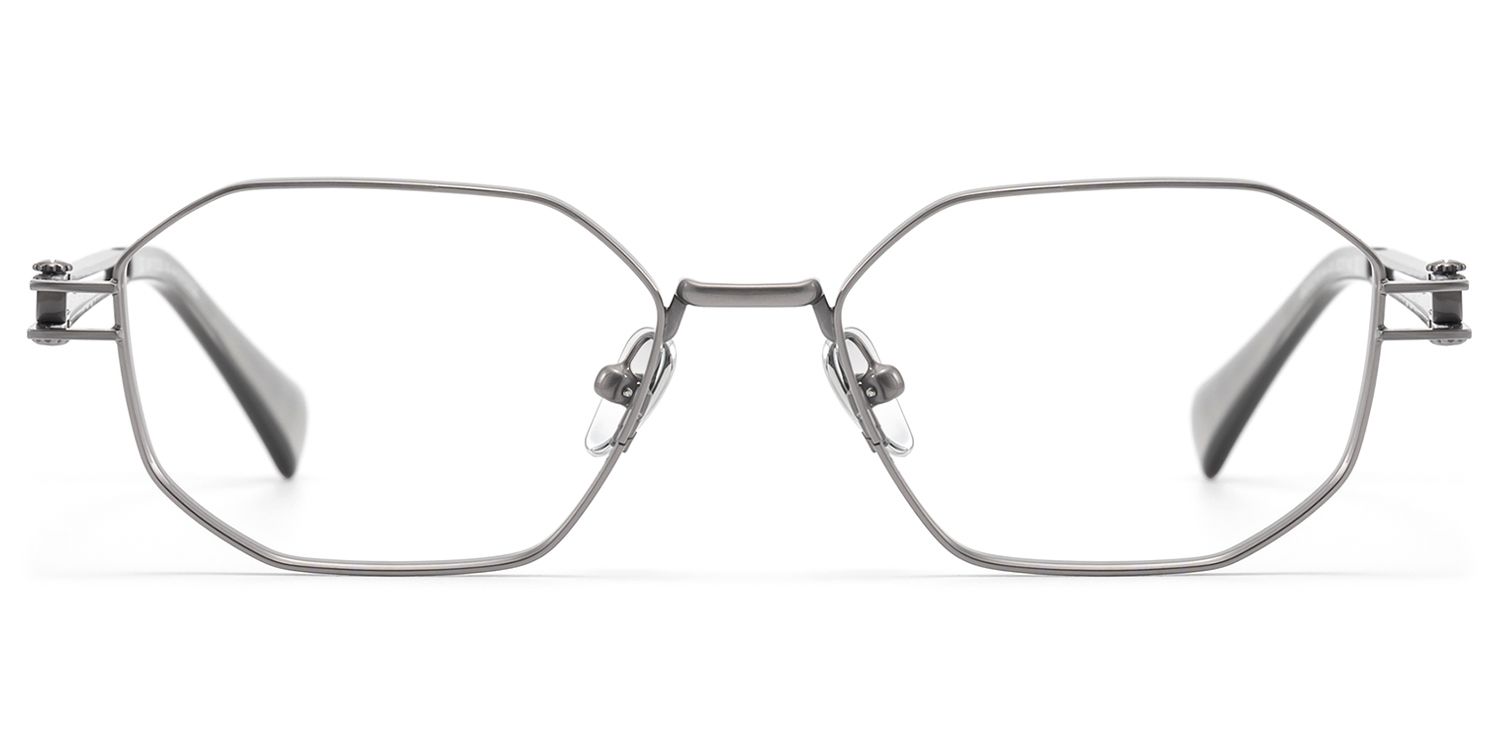 Frame Size of Loos - Pearl Gray Double Wire Metal Frames | Vooglam