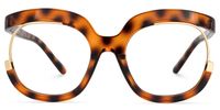 Fredia - Chunky Tortoise Shell Eyeglasses | Vooglam Angle View