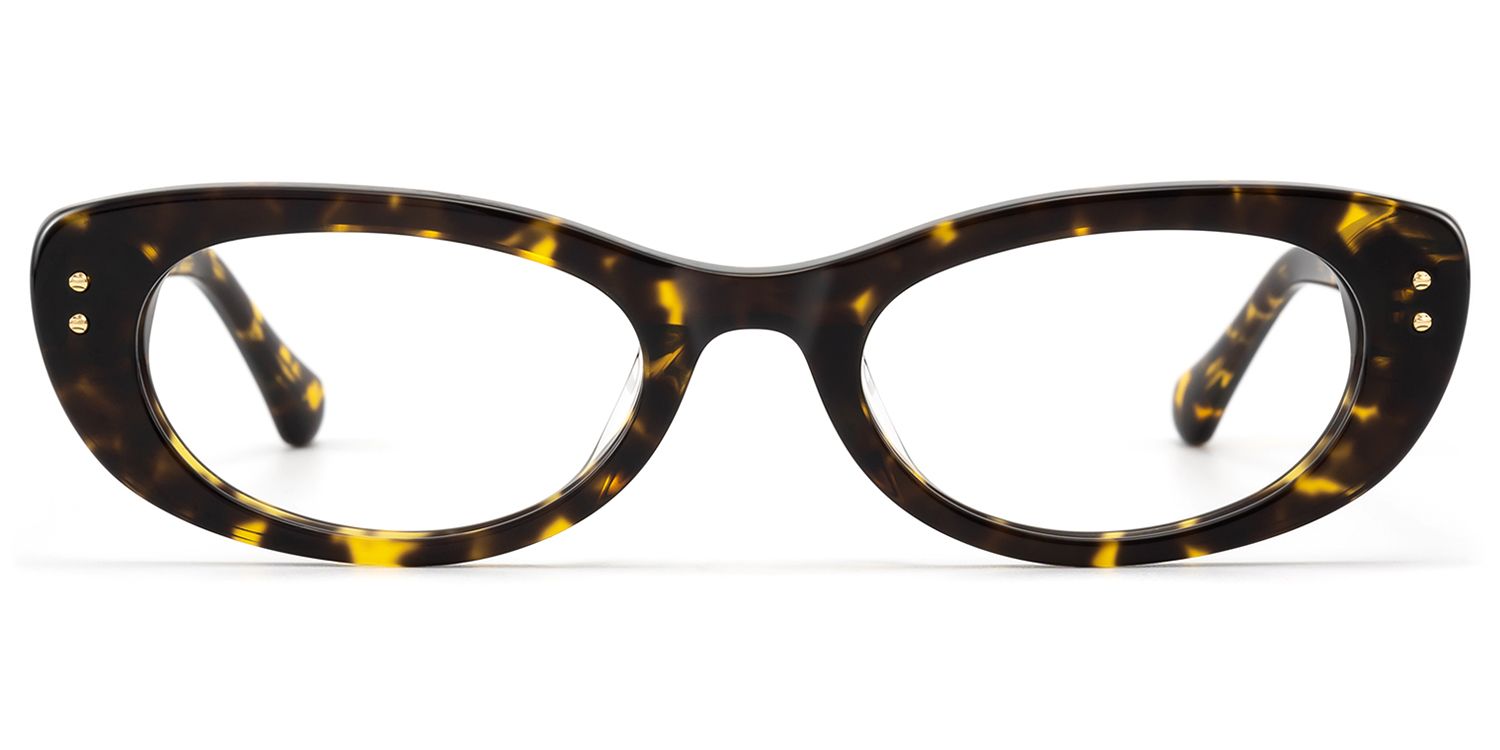 Frame Size of Ginza - Tortoise Retro Narrow Cat Eye Glasses | Vooglam