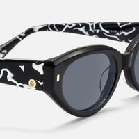 Meow - Cat Eye Black Sunglasses | Vooglam Design Details
