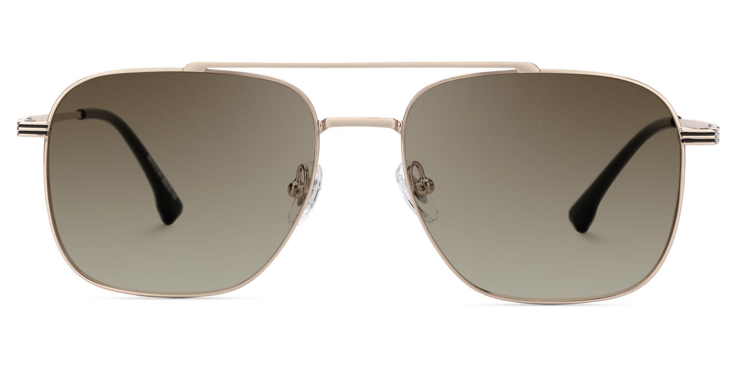 Galileo - Aviator Gold Prescription Sunglasses | Vooglam Angle View