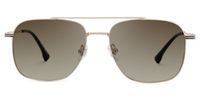 Galileo - Aviator Gold Prescription Sunglasses | Vooglam Angle View