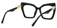 Feliciana - Cat Eye Black Eyeglasses | Vooglam Side View