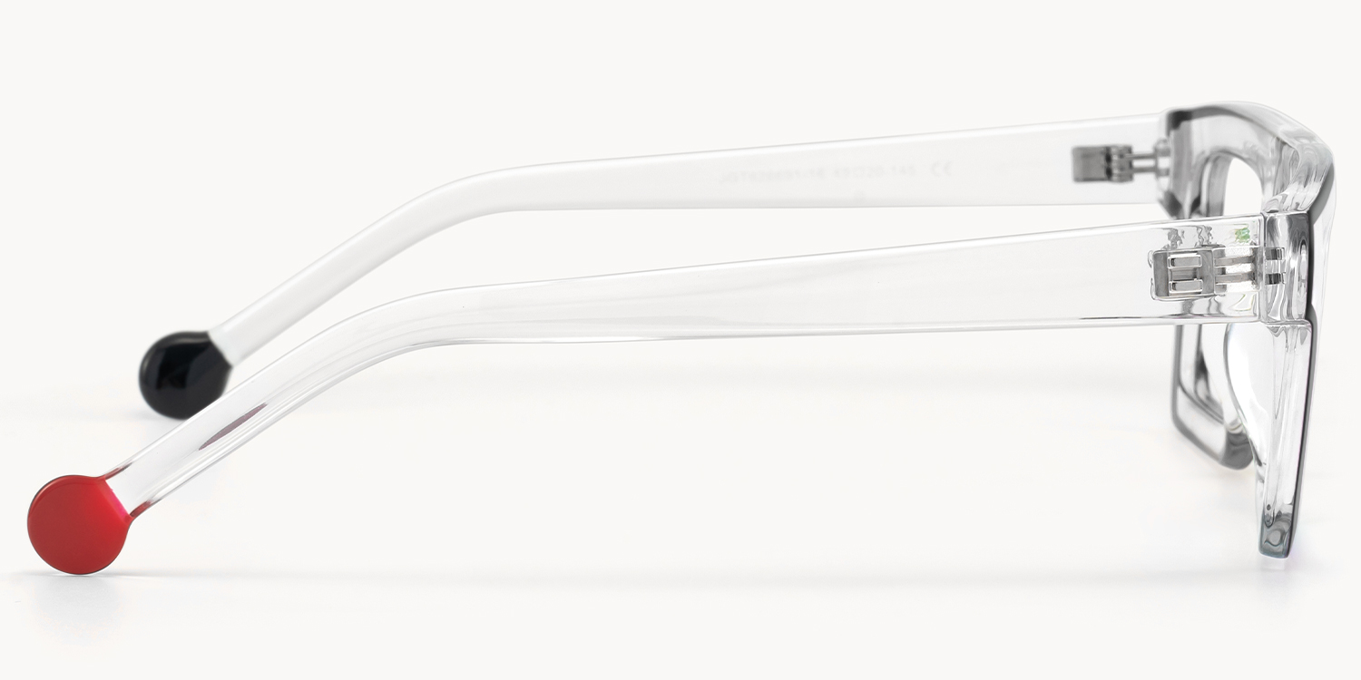 Treva - Bold Clear Glasses with Black Outline - 3
