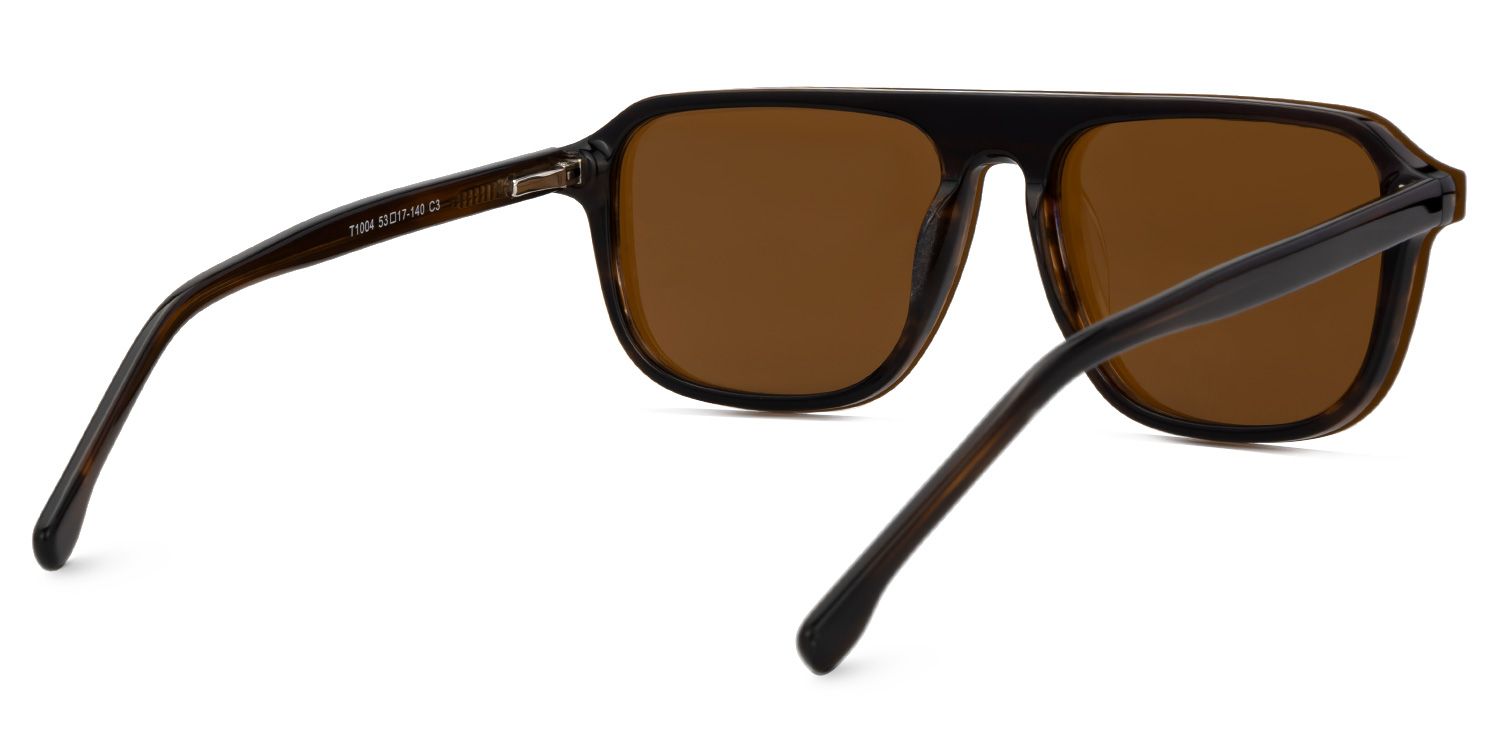 Naiser - Aviator Brown Sunglasses by Vooglam - Product View 4
