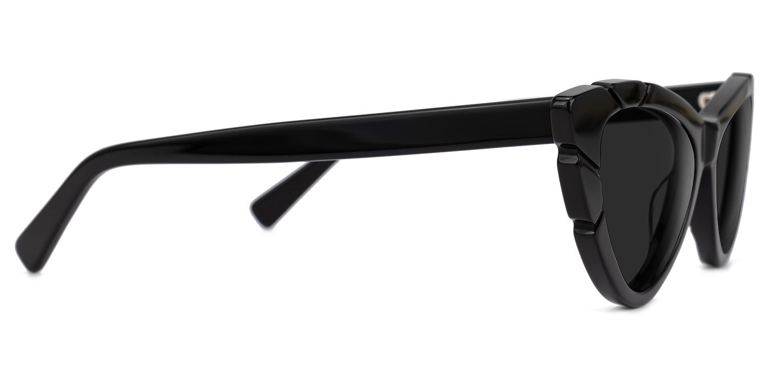 Edana - Cat Eye Black Sunglasses | Vooglam 4