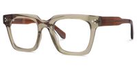 Ichtaca - Rectangle Champagne Eyeglasses | Vooglam Front View